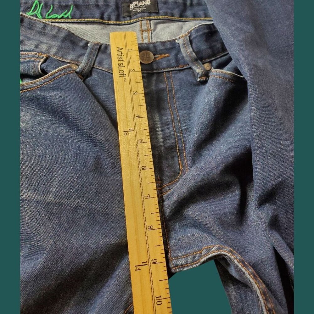 Plan B Premium Quality Mens Straight-Leg Blue Denim Jeans Size 30 - Picture 13 of 16